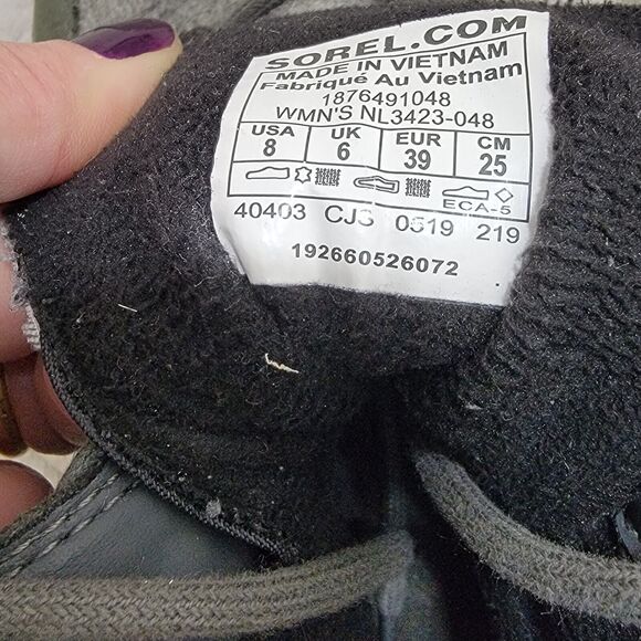 Sorel Explorer Joan Boots In Felt‎ Grey Coal Waterproof Gorpcore Sz 8 Outdoor - Picture 10 of 15